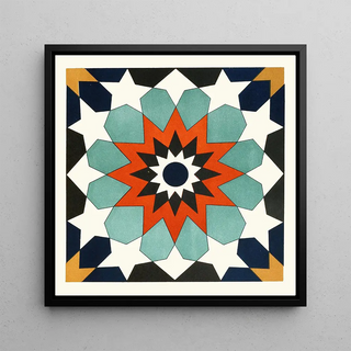 18 plaques de carreaux ornementaux de la Commission de délimitation afghane Pl 04 - Commission de délimitation afghane