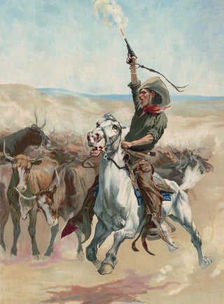 A W Elson - Heading a stampede.webp