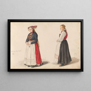 Adolph Tidemand - Brud fra Vossevangen brudepike Guro Ldve.webp