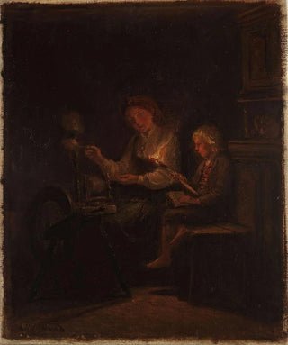 Adolph Tidemand - By the Spinning Wheel.webp