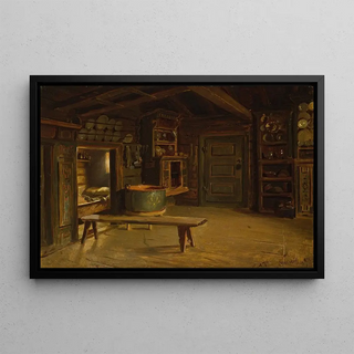 Adolph Tidemand - Farm Interior from Gulsvik in Hallingdal.webp