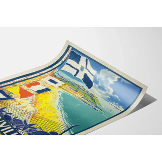 Affiche Granville vintage – Les îles Chausey et les grandes marées