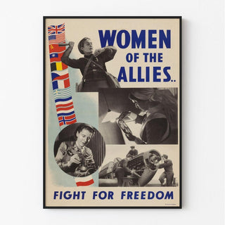 Affiche Seconde Guerre Mondiale - Women of the Allies