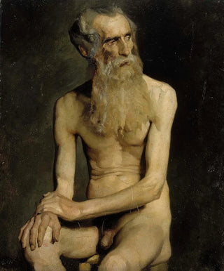 Albert Edelfelt - Old Man Seated Academy Study.webp