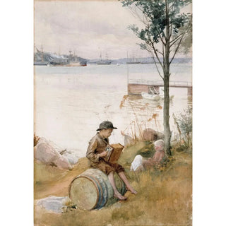 Albert Edelfelt - Serenade on the embankment (Case Conflict).webp