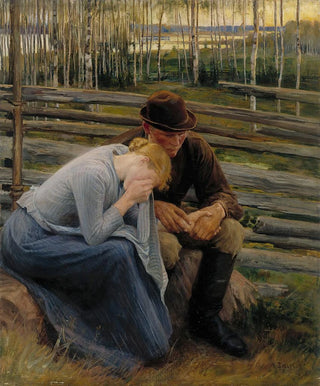 Albert Edelfelt - Sorrow Variation Of The Illustration For The Poem At The Fair Of Vernamo.webp