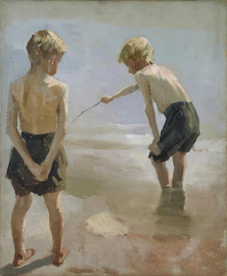Albert Edelfelt - Study for the Boys Playing on the Shore.webp