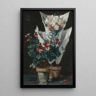 Alfred Stevens - Still life with potted geraniums.webp