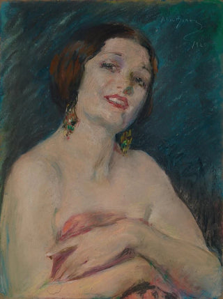 Alice Pike Barney - Model Holding Drapery.webp