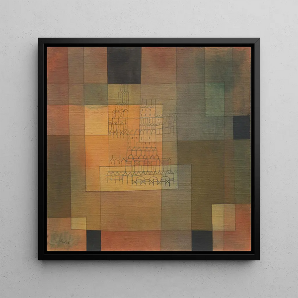Reproduktion des Gemäldes Architektur polyphon - Paul Klee
