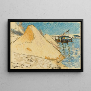 Armand Guillaumin - Tas de sable au bord de la Seine.webp