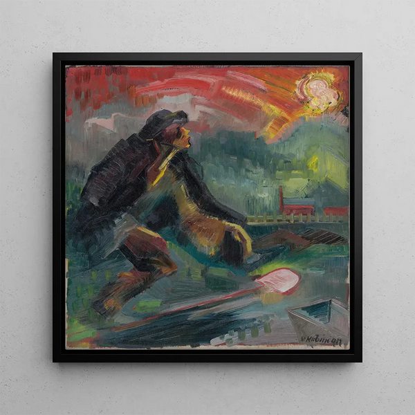 Aube - Arnold Peter Weisz-Kubnan — gerahmtes Bild an der Wand