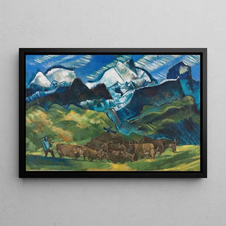 August Babberger - Kuhherde im Hochgebirge.webp