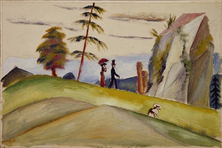 August Macke - Strollers in a Rocky Landscape.webp