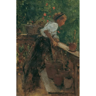 August von Pettenkofen - Bauernmdchen auf dem Balkon.webp