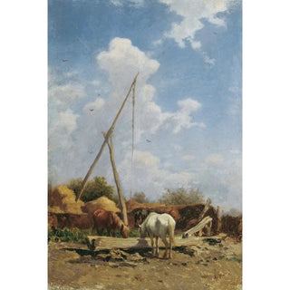 August von Pettenkofen - Ungarische Pferdetrnke.webp