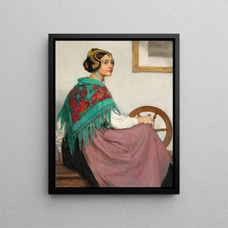 Auguste Leroux - A study of a Breton woman in traditional dress.webp