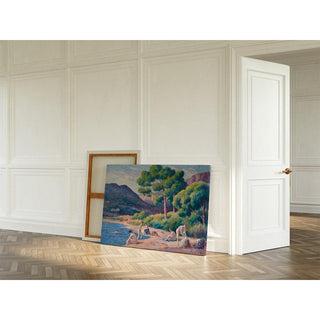 Baigneurs à Saint-Tropez - Maximilien Luce | Reproduction Tableau Décoration murale affiche copie