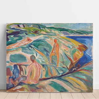 Bathing Men on Rocks - Edvard Munch | Reproduction Tableau Décoration murale affiche copie