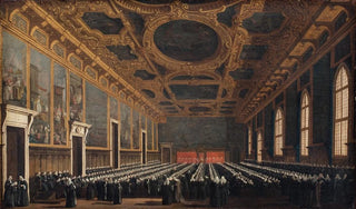 Canaletto - The Doge And Grand Council In Sala Del Maggior Consiglio.webp