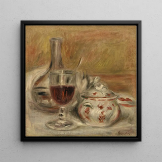 Carafe, verre et sucrier - Pierre-Auguste Renoir