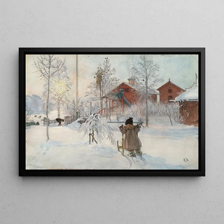 Carl Larsson - The Yard and Washhouse.webp