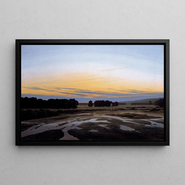 Das große Gehege in der Nähe von Dresden - Caspar David Friedrich — gerahmtes Bild an der Wand
