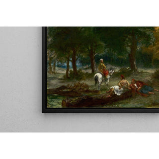 Cavalerie grecque au repos en forêt - Eugène Delacroix | Reproduction Tableau Décoration murale affiche copie