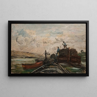 Charles Franois Daubigny - Barges on a River.webp