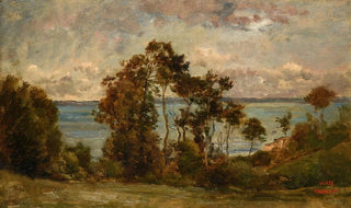 Charles Franois Daubigny - Les Hauts de Villerville Titre inscrit linventaire Paysage.webp
