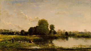 Charles Franois Daubigny - Riverbank with Fowl.webp