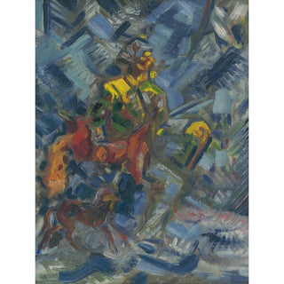 Chasseur dans une fôret bleue - Arnold Peter Weisz-Kubínčan | Reproduction Tableau Décoration murale affiche copie