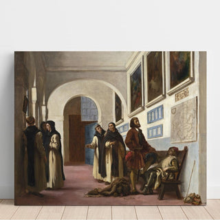 Christophe Colomb et son fils à La Rábida - Eugène Delacroix | Reproduction Tableau Décoration murale affiche copie