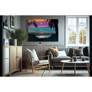 Coucher de soleil à Grasse de Félix Vallotton | Reproduction Tableau Décoration murale affiche copie