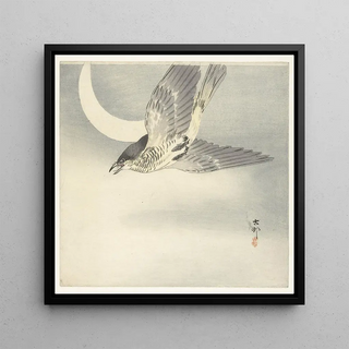 Coucou sous la lune croissante - Ohara Koson