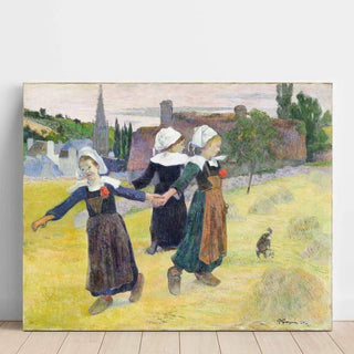 Danse Bretonne des Filles à Pont Aven par Paul Gauguin | Reproduction Tableau Décoration murale affiche copie