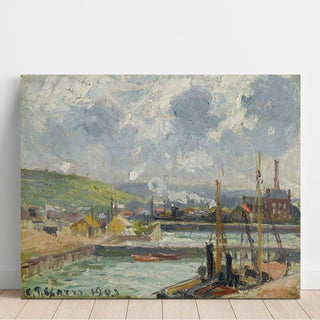 Darse de Pêche et Bassin Duquesne, Dieppe - Camille Pissarro | Reproduction Tableau Décoration murale affiche copie