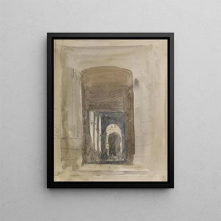 David Cox - Study For The Door Of The Church Of SaintRoch Paris.webp