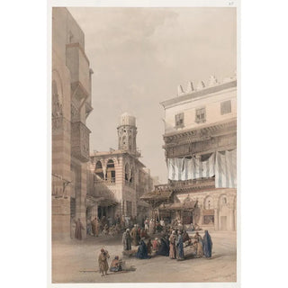 David Roberts - Bazaar of the coppersmiths Cairo.webp