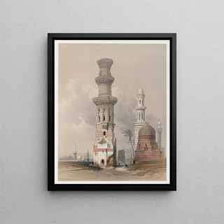 David Roberts - Ruined mosques in the desert west of the Citadel.webp