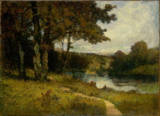 Edward Mitchell Bannister - Untitled landscape trees near river.webp