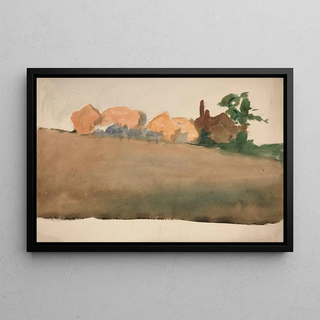 Edwin Austin Abbey - Landscape with houses in distance.webp