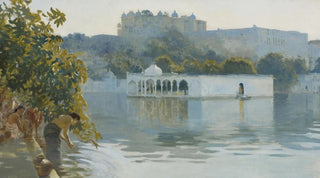 Edwin Lord Weeks - Lake At Oodeypore India.webp