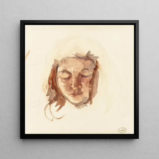 Étude de portrait d'une jeune fille - Mary Cassatt