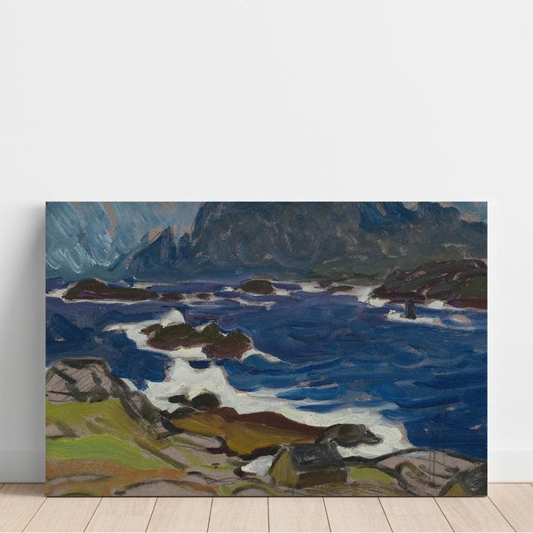 Reproduktion des Gemäldes Studie während eines Sturms, der Lofoten - Anna Boberg