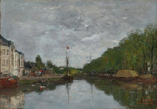 Eugne Boudin - Bruxelles le canal de lalle verte.webp