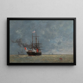 Eugne Boudin - Le Havre navires en pleine mer.webp