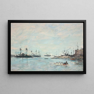 Eugne Boudin - Lescadre devant Villefranche.webp