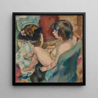 Femme au chien - Jules Pascin