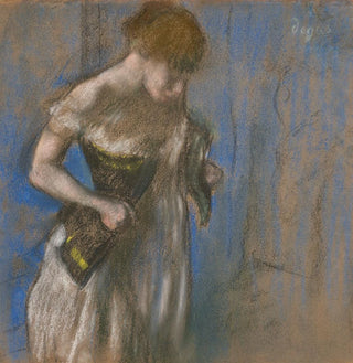 Femme mettant son corset - Edgar Degas